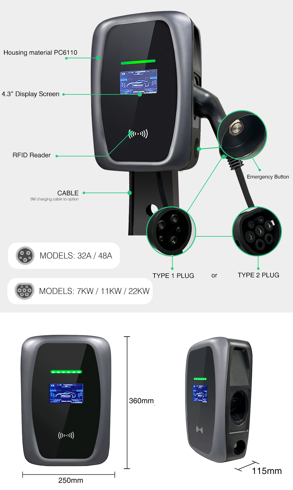 Cargador EV QUANTUM CHARGE PRO