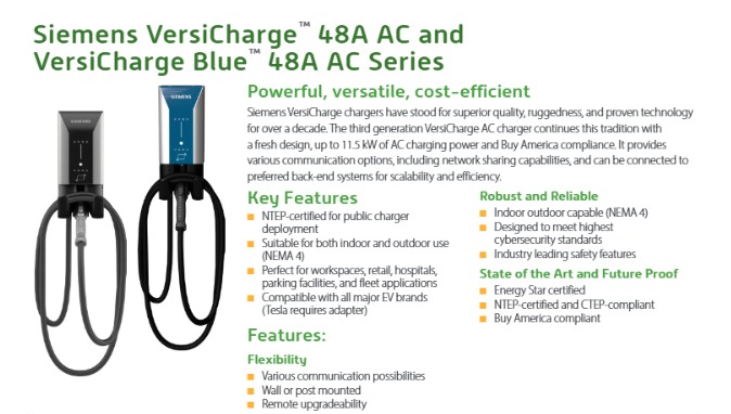 Siemens VersiCharge™ 48A AC